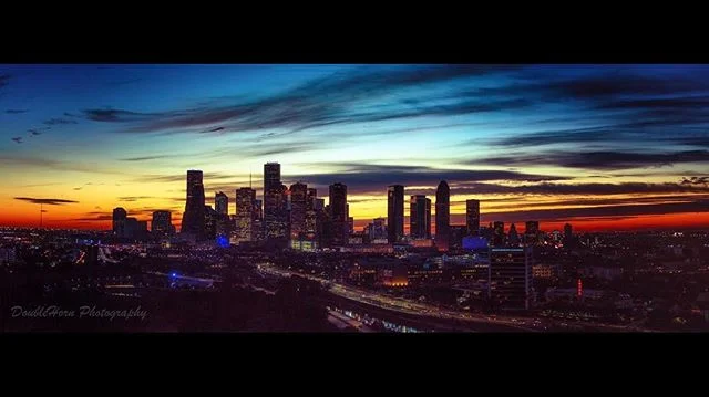 Another gorgeous sunrise as the City of Houston prepares for Super Bowl LI